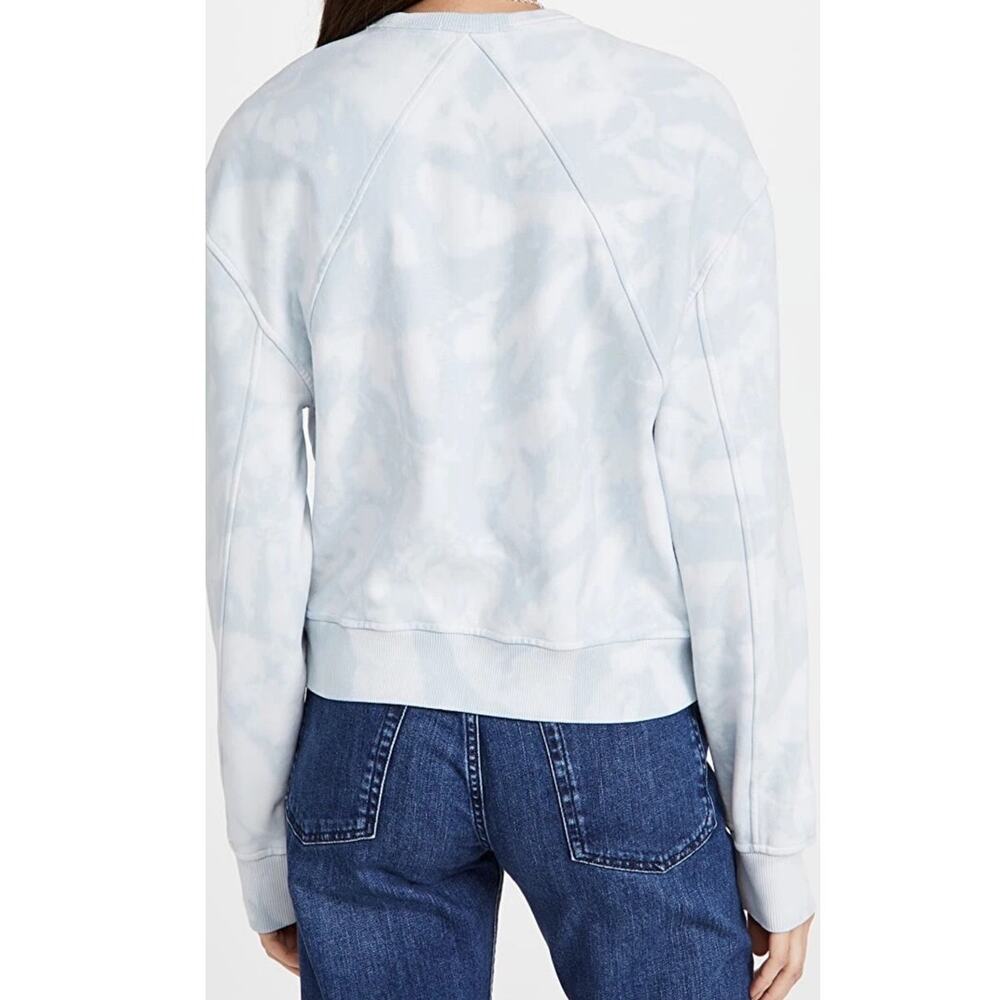 Rag & Bone City Tie Dye Terry Sweatshirt in Blue and White Size XS - Picture 4 of 9